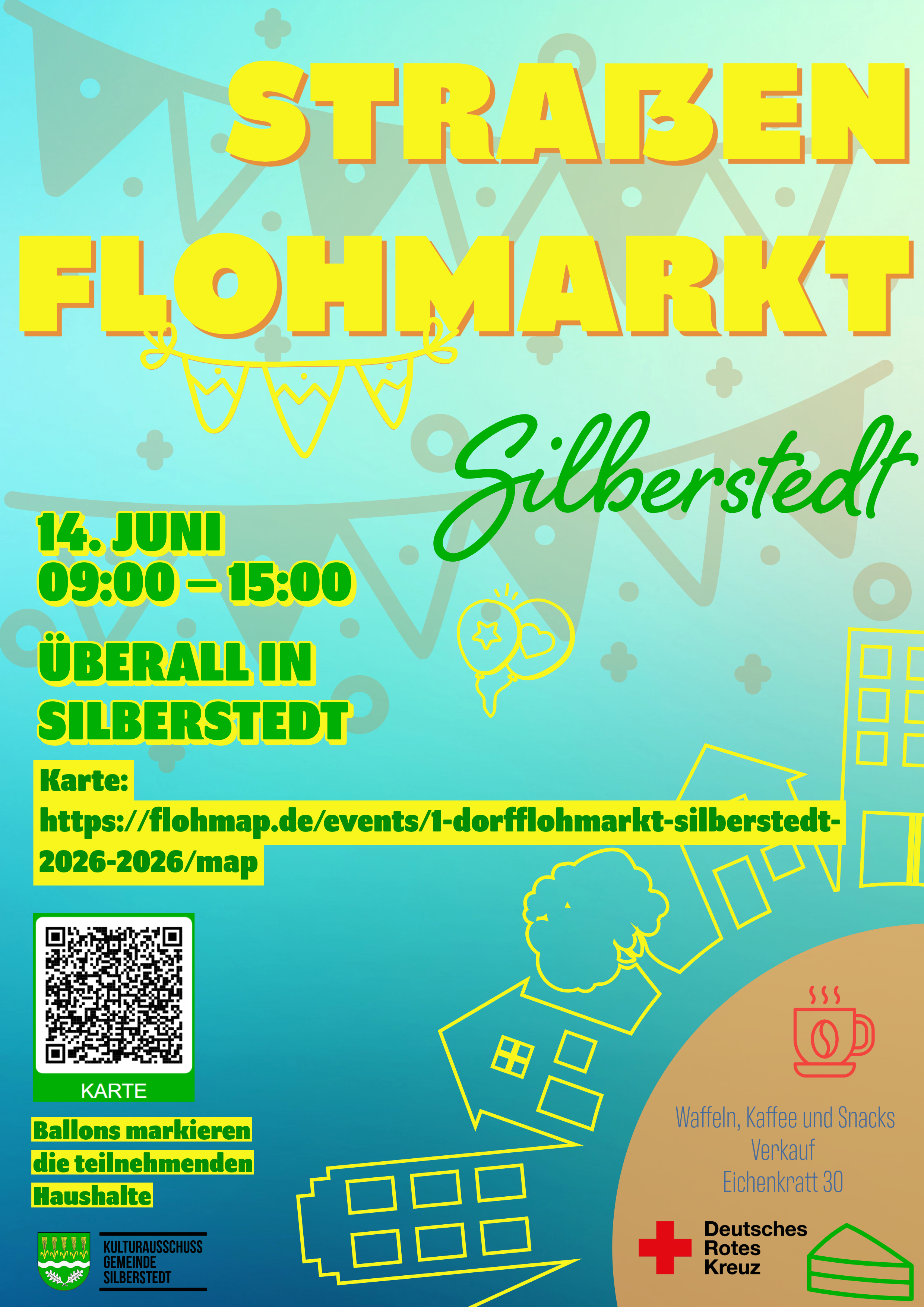 Poster für Dorfflohmarkt Silberstedt 2026