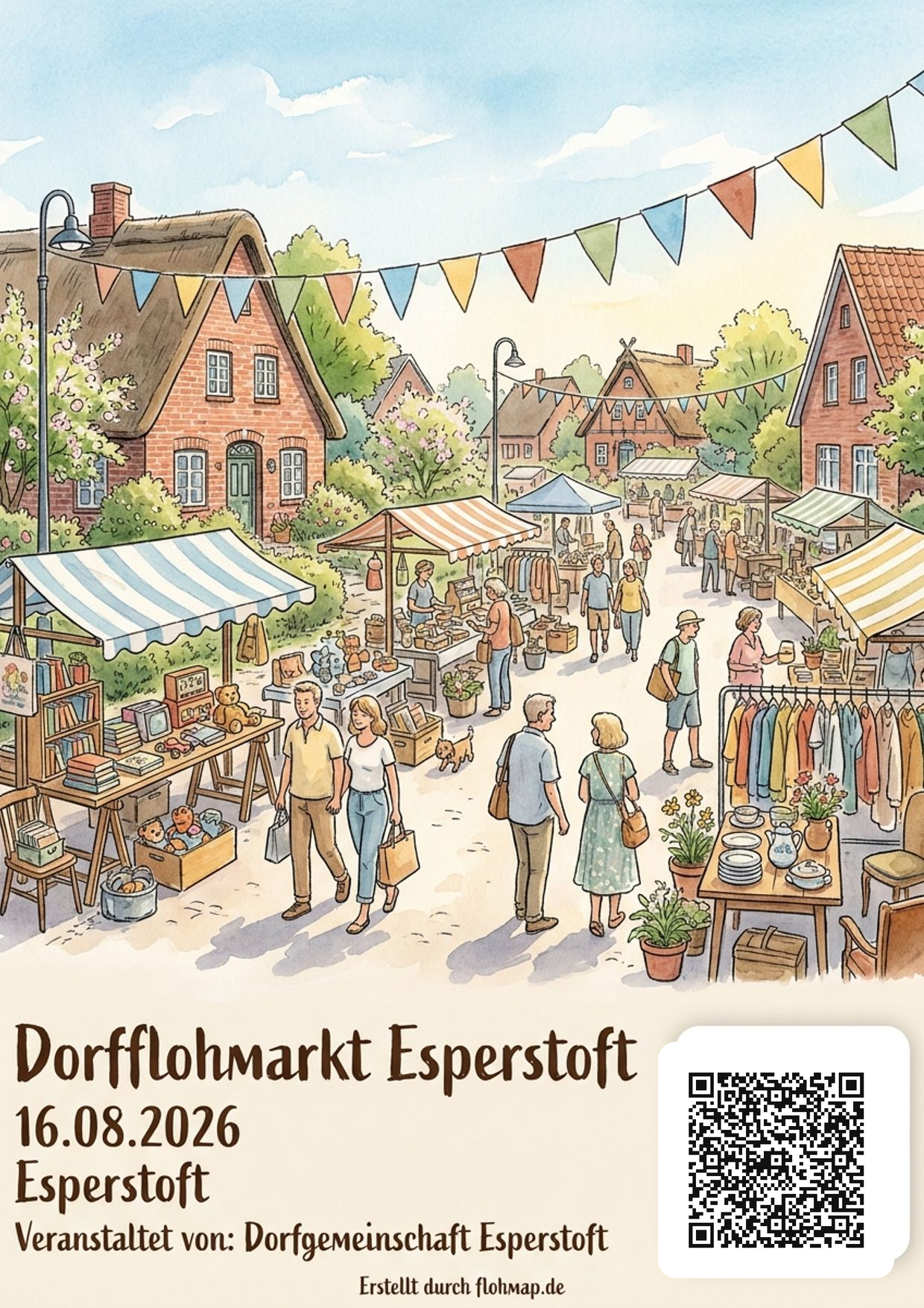 Poster für Dorfflohmarkt Esperstoft