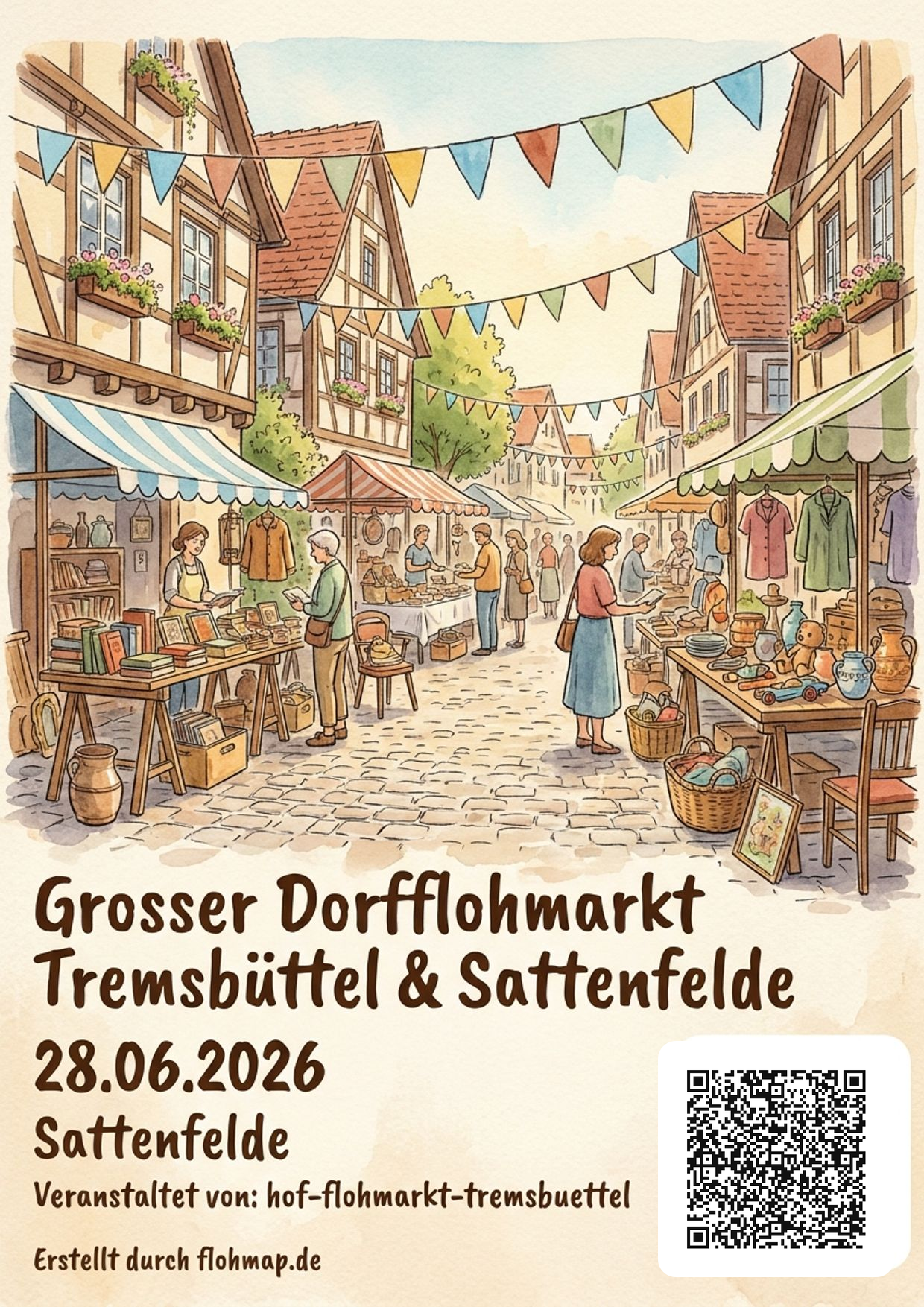 Poster für Grosser Dorfflohmarkt Tremsbüttel & Sattenfelde