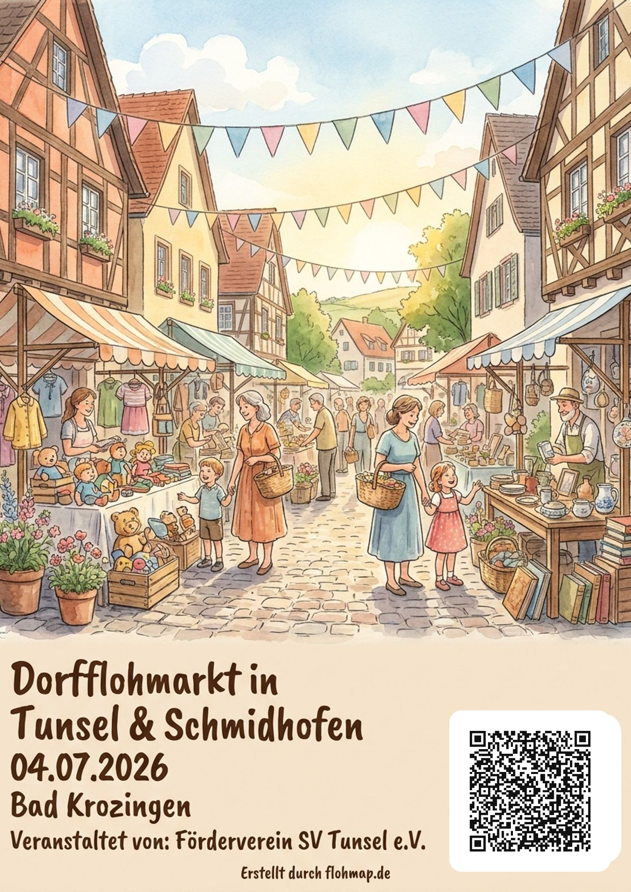 Poster für Dorfflohmarkt in Tunsel & Schmidhofen