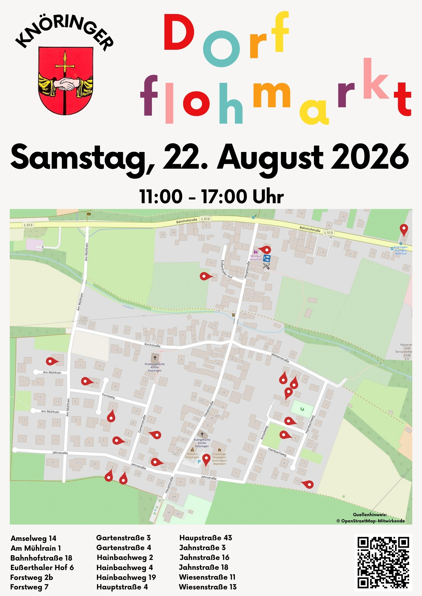 Poster für Knöringer Dorfflohmarkt