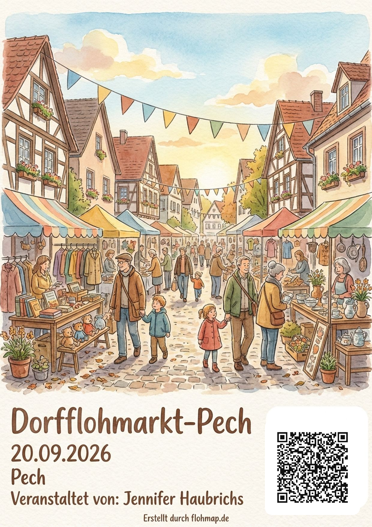 Poster für Dorfflohmarkt-Pech