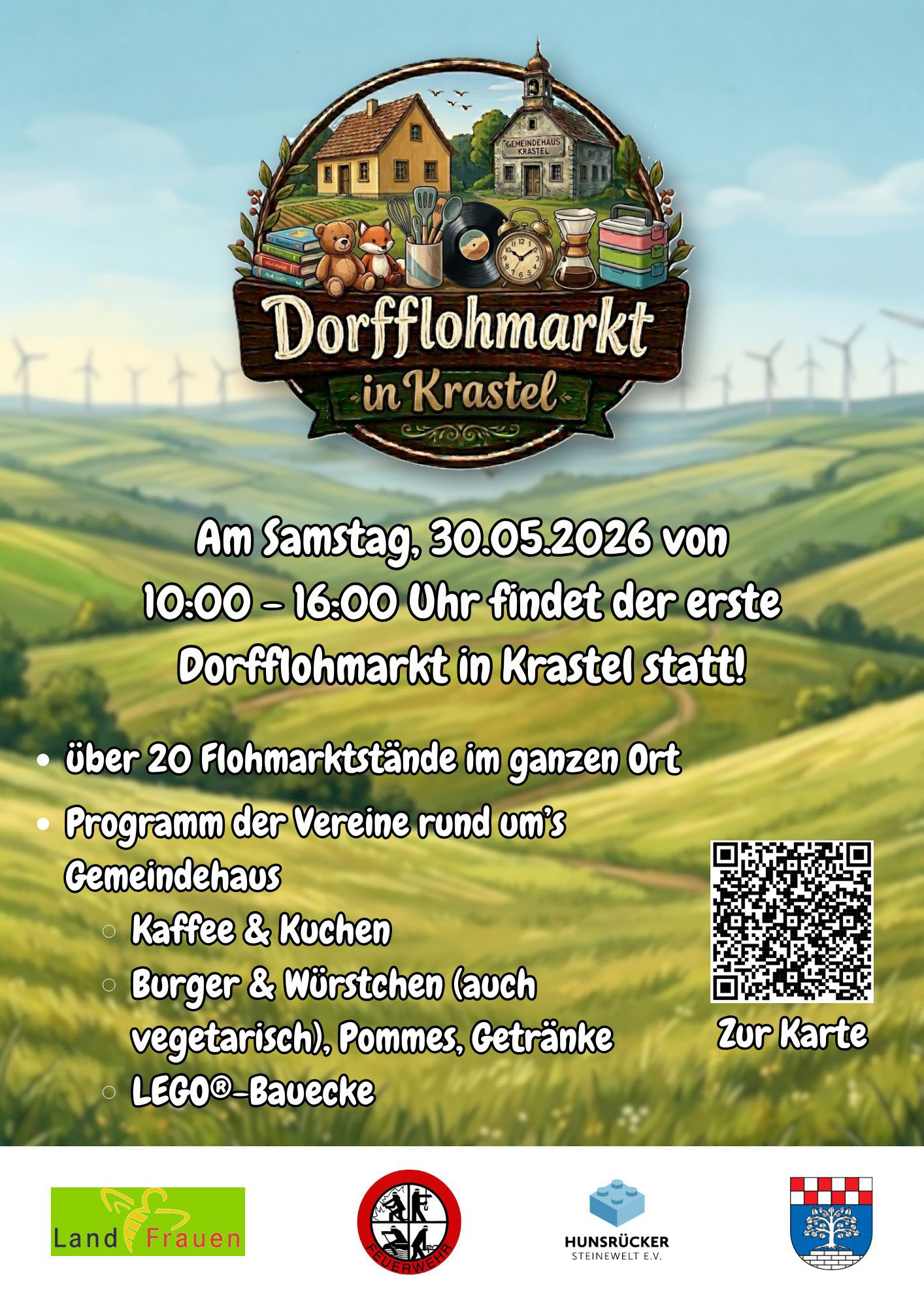 Poster für 1. Dorfflohmarkt in Krastel