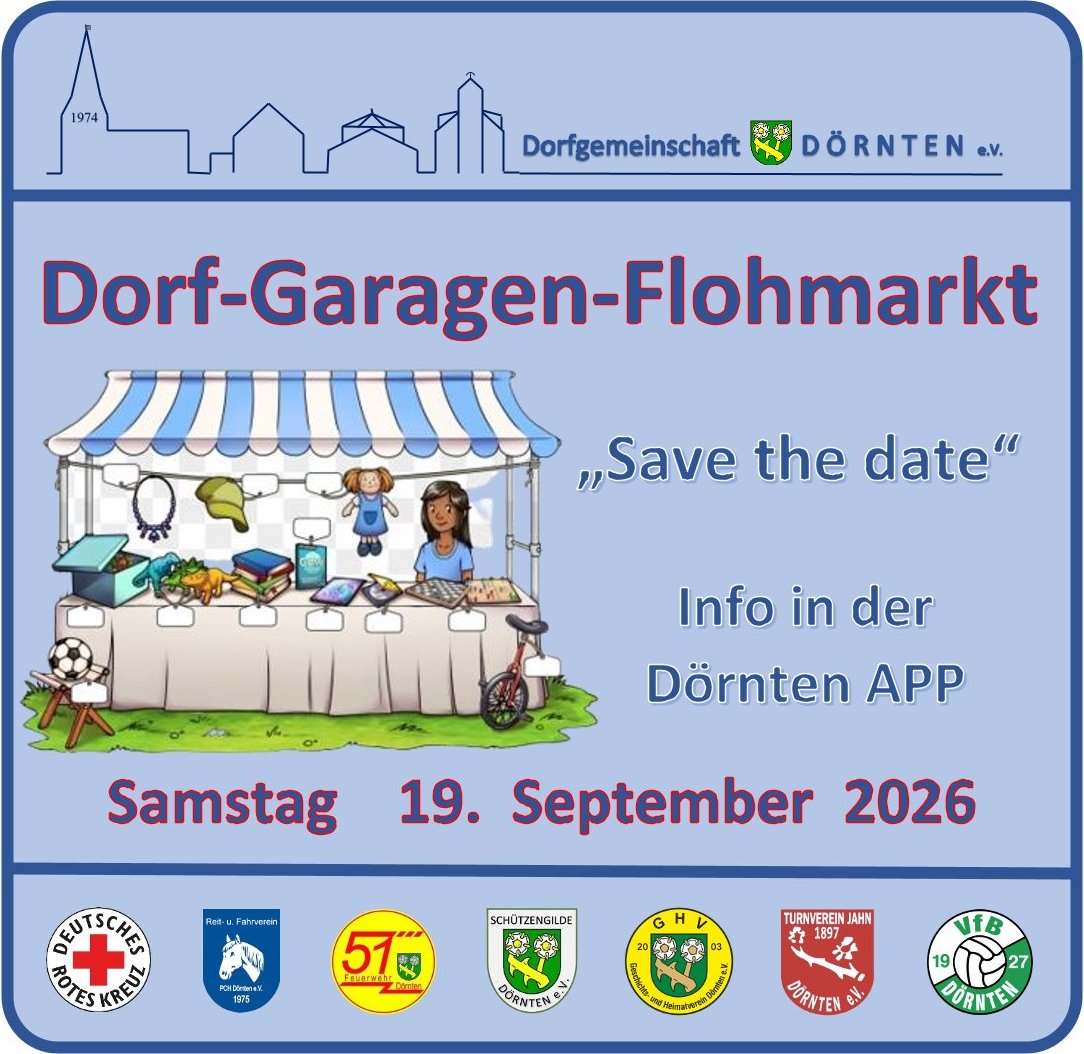 Poster für Dorf-Garagen-Flohmarkt Dörnten