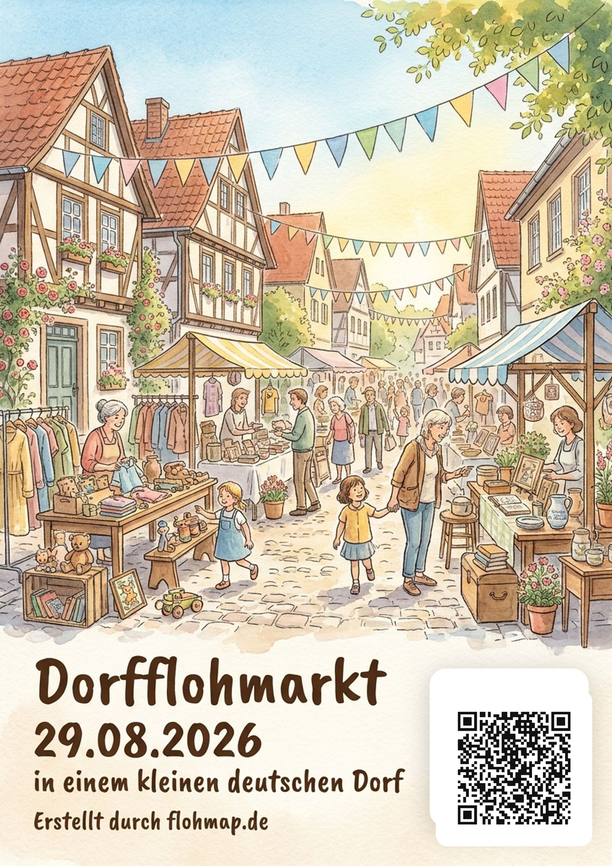 Poster für Dorfflohmarkt
