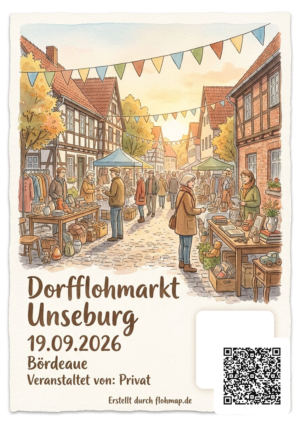 Poster für Dorfflohmarkt Unseburg
