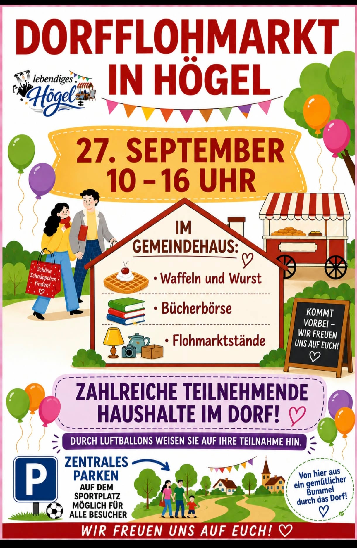 Poster für Dorfflohmarkt Högel